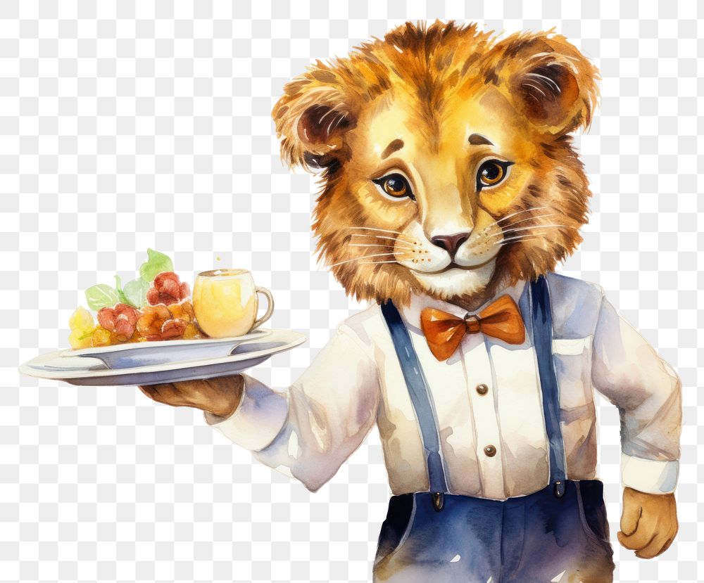 PNG Lion cartoon food representation. AI generated Image by rawpixel.