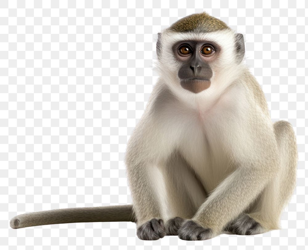 PNG Vervet monkey wildlife animal mammal. AI generated Image by rawpixel.
