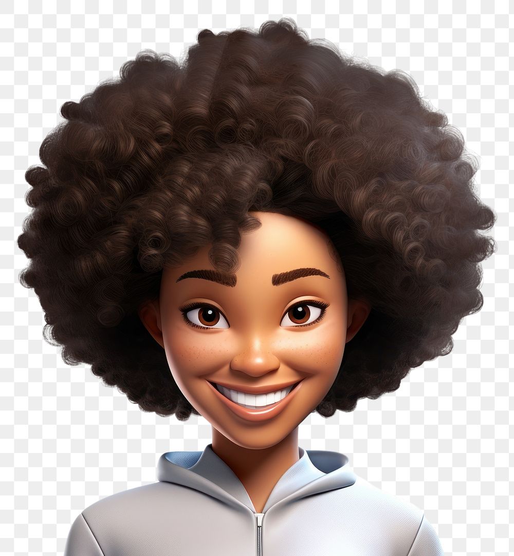 PNG Portrait cartoon adult woman. 