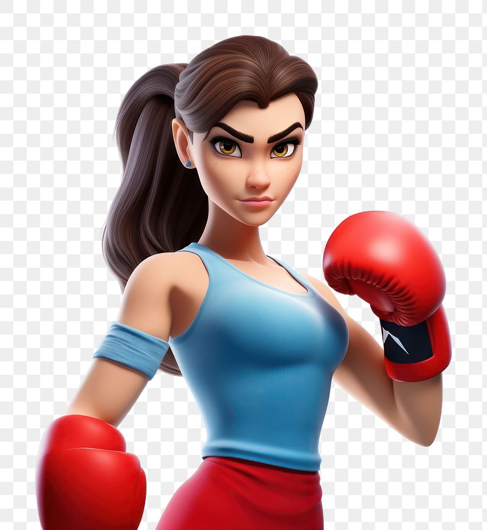 PNG Woman boxing punching cartoon. Free PNG rawpixel