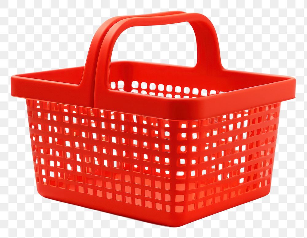 PNG Basket plastic red white background. AI generated Image by rawpixel.