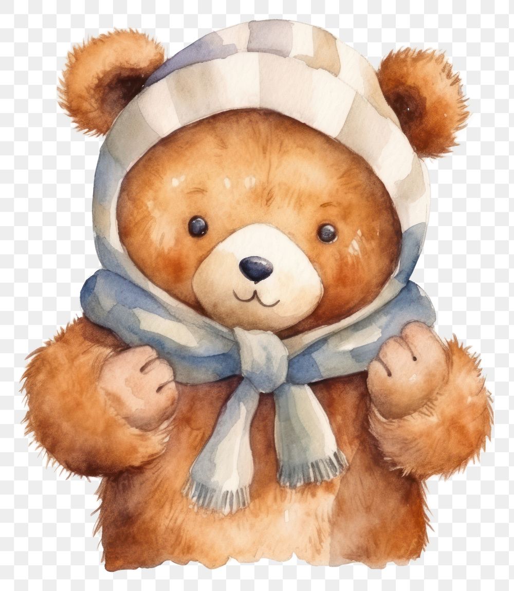 PNG Bear character toy white background representation. AI generated Image by rawpixel.