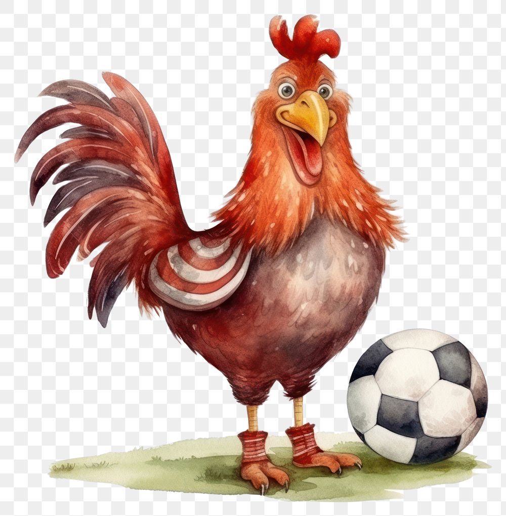 PNG Chicken animal sports football. 