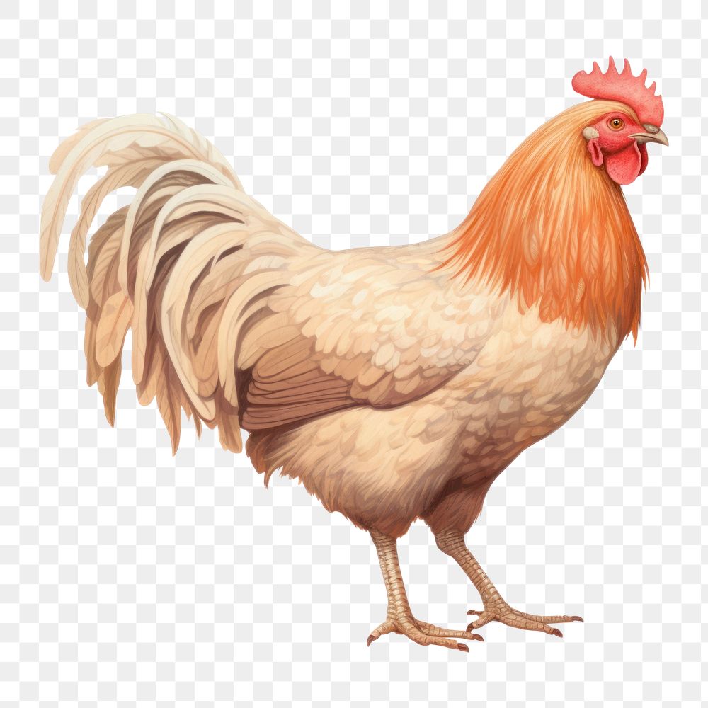 PNG  Chicken poultry animal bird. AI generated Image by rawpixel.
