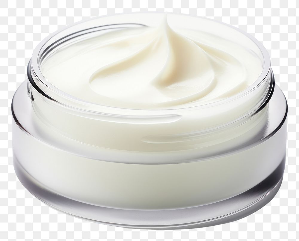 PNG Cream cosmetics container white background. 