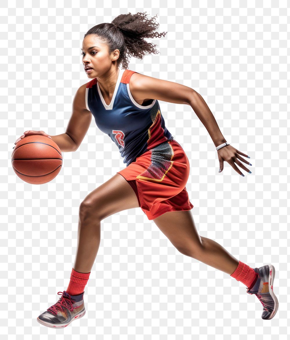 PNG  Female basketball player footwear sports motion. AI generated Image by rawpixel.