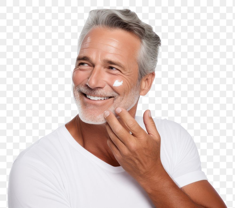 PNG Body care adult smile men. AI generated Image by rawpixel.