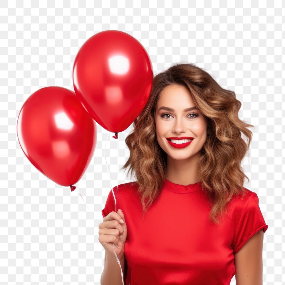 PNG Cheerful balloon birthday portrait. AI generated Image by rawpixel.