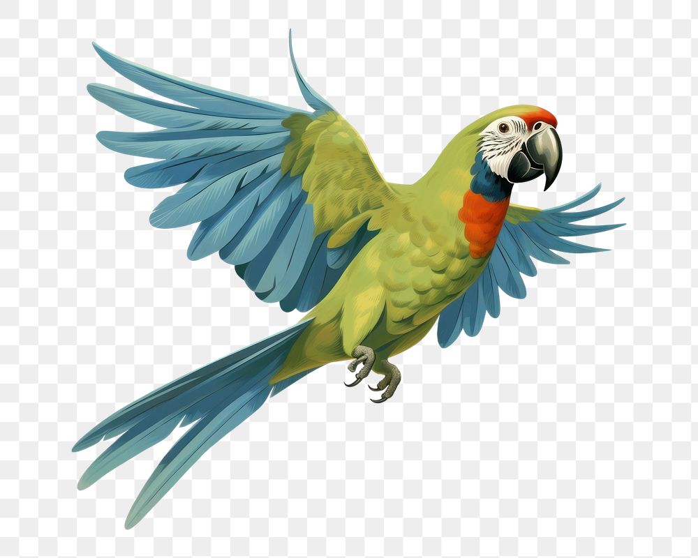 PNG Parrot animal macaw bird. AI generated Image by rawpixel.