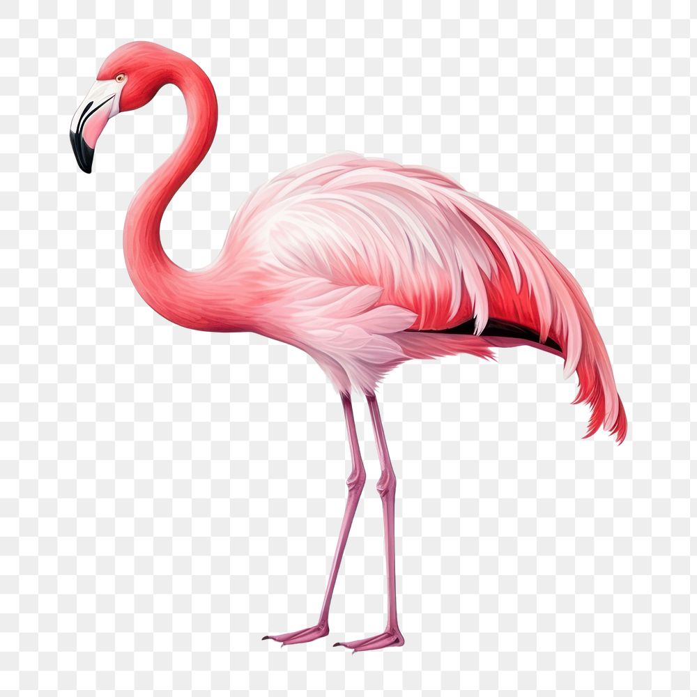 PNG Flamingo animal bird pink. AI generated Image by rawpixel.