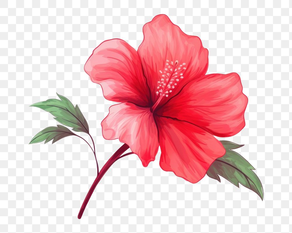 PNG Flower hibiscus plant red. 