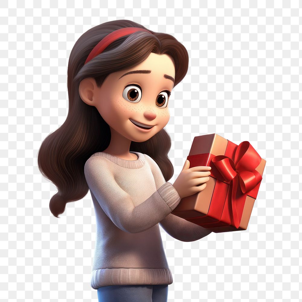 PNG Girl Opening A Present celebration technology. 