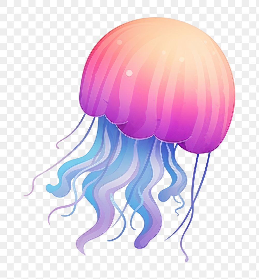 PNG Jellyfish white background invertebrate cephalopod. AI generated Image by rawpixel.