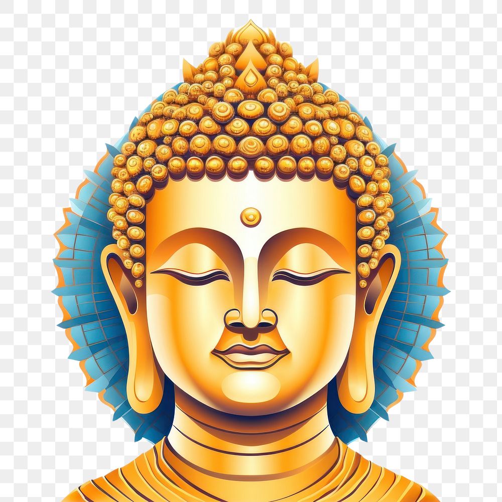 PNG Indian buddha head representation spirituality creativity. AI generated Image by rawpixel.