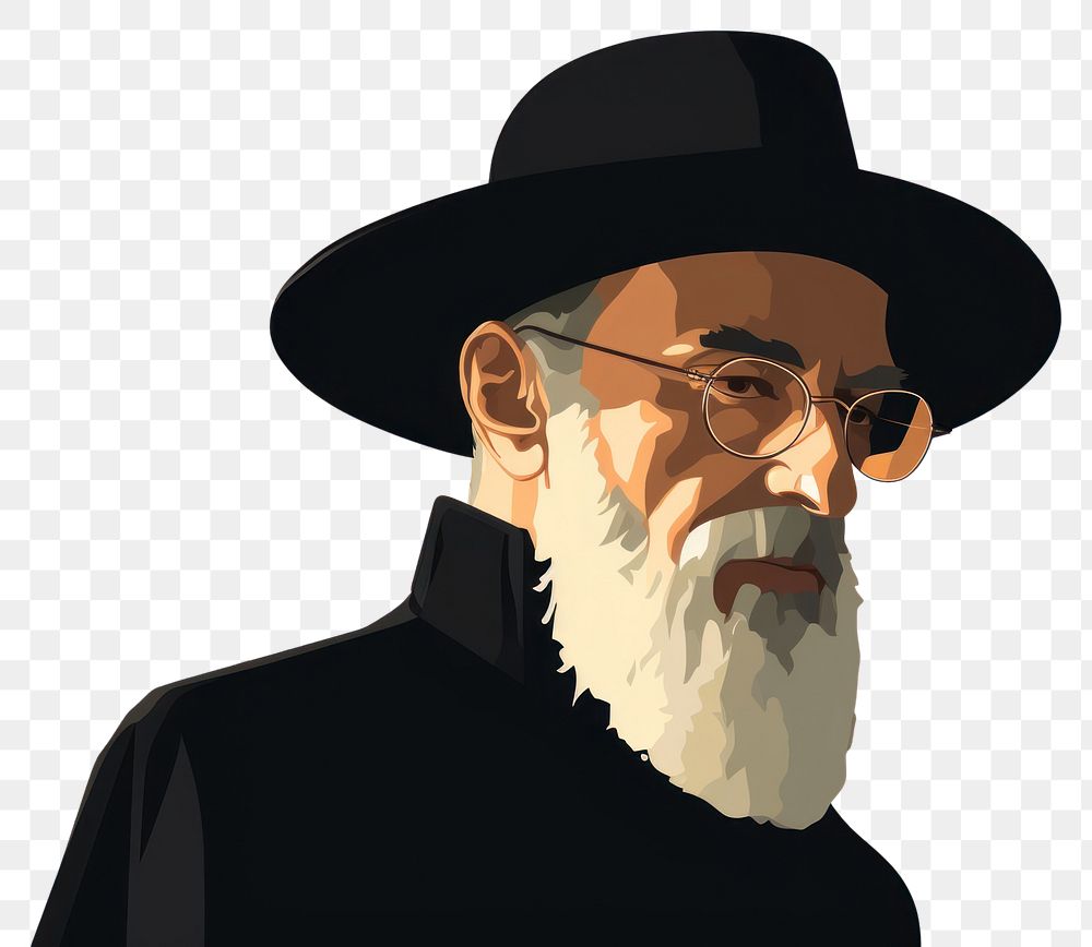 PNG Orthodox judaism portrait beard adult. AI generated Image by rawpixel.