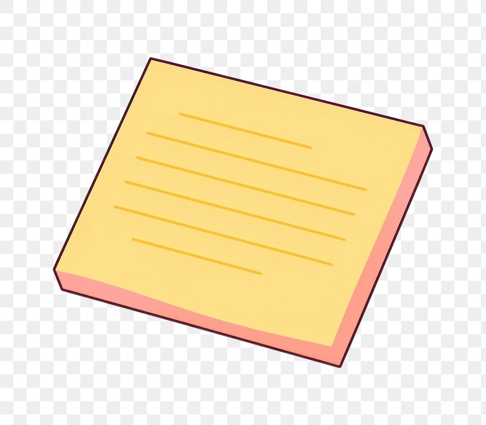 PNG  A cartoon sticky note paper white background publication. AI generated Image by rawpixel.