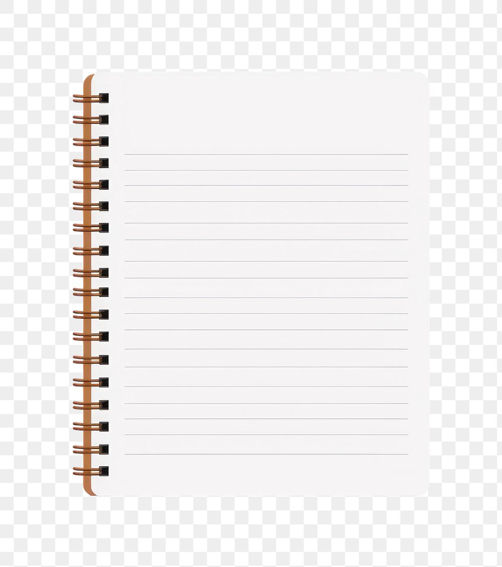 PNG  A notebook paper diary page white background. AI generated Image by rawpixel.