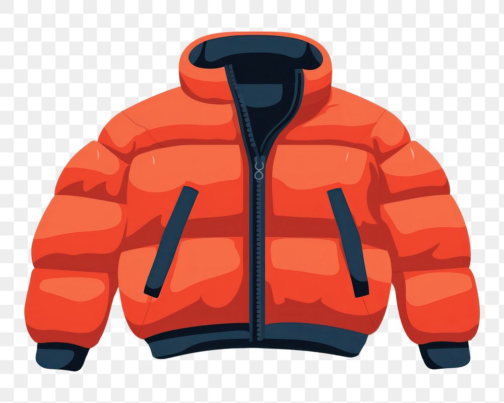 PNG A puffer jacket coat sweatshirt white background. AI generated Image by rawpixel.