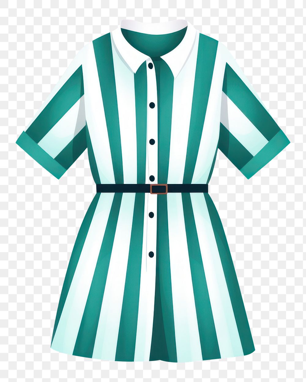 PNG A striped shirt dress white background outerwear turquoise. AI generated Image by rawpixel.