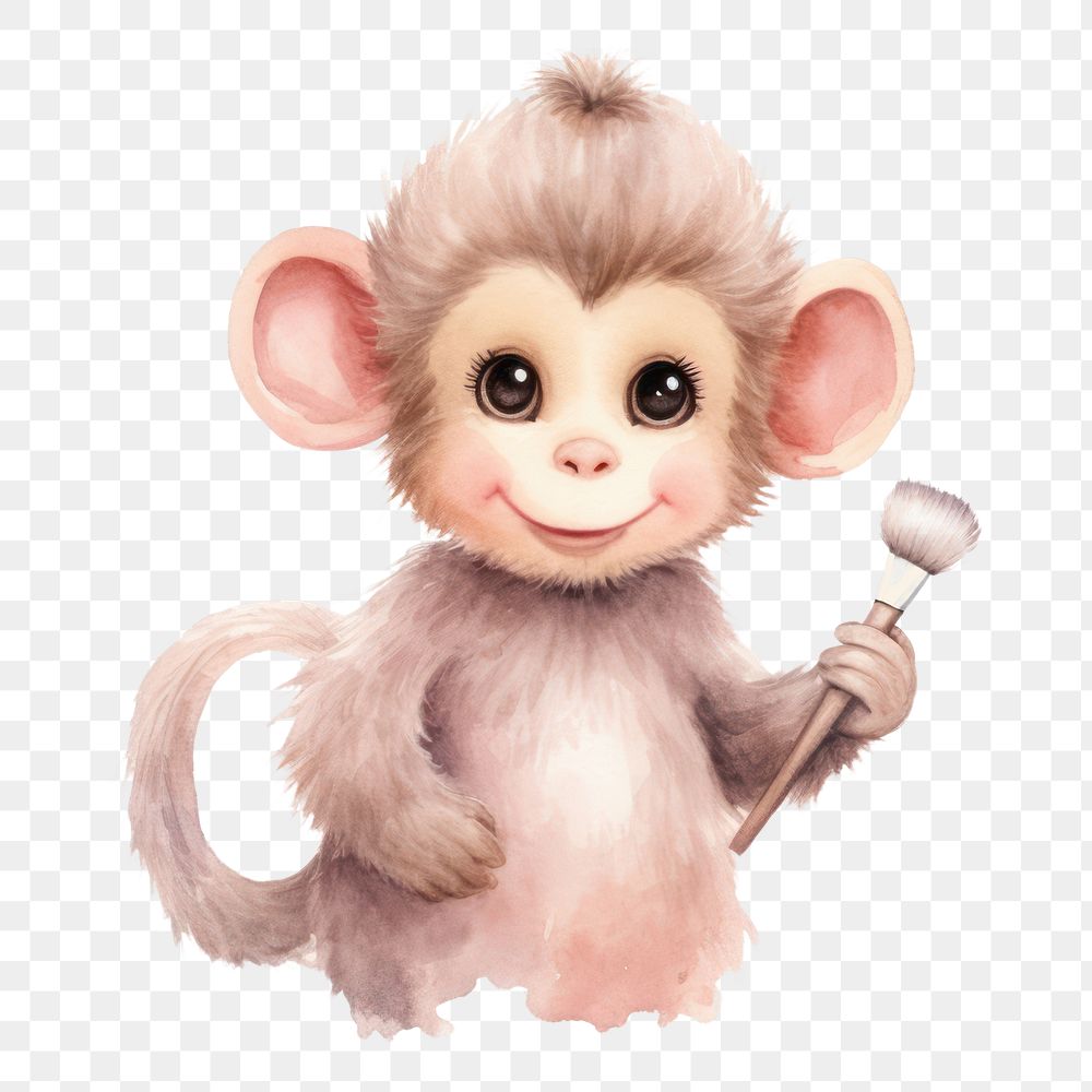 PNG Monkey animal cute toy. AI generated Image by rawpixel.