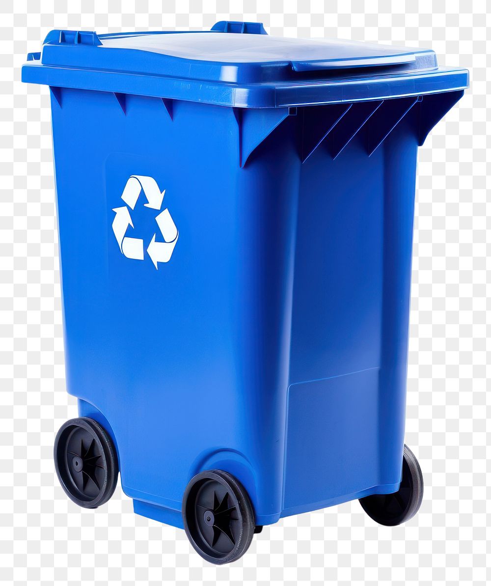 PNG  Bin blue white background container. AI generated Image by rawpixel.