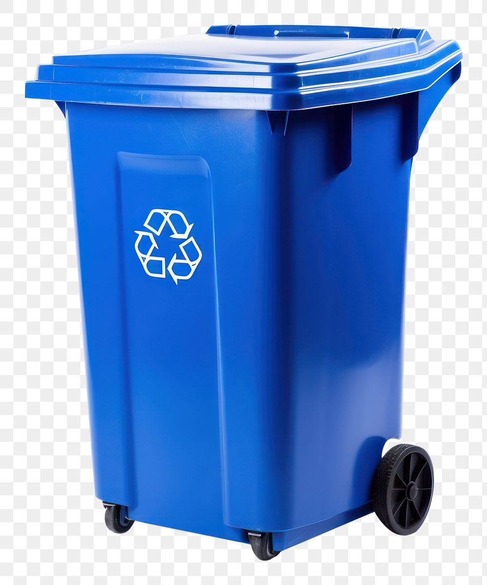 PNG  Bin blue white background container. AI generated Image by rawpixel.
