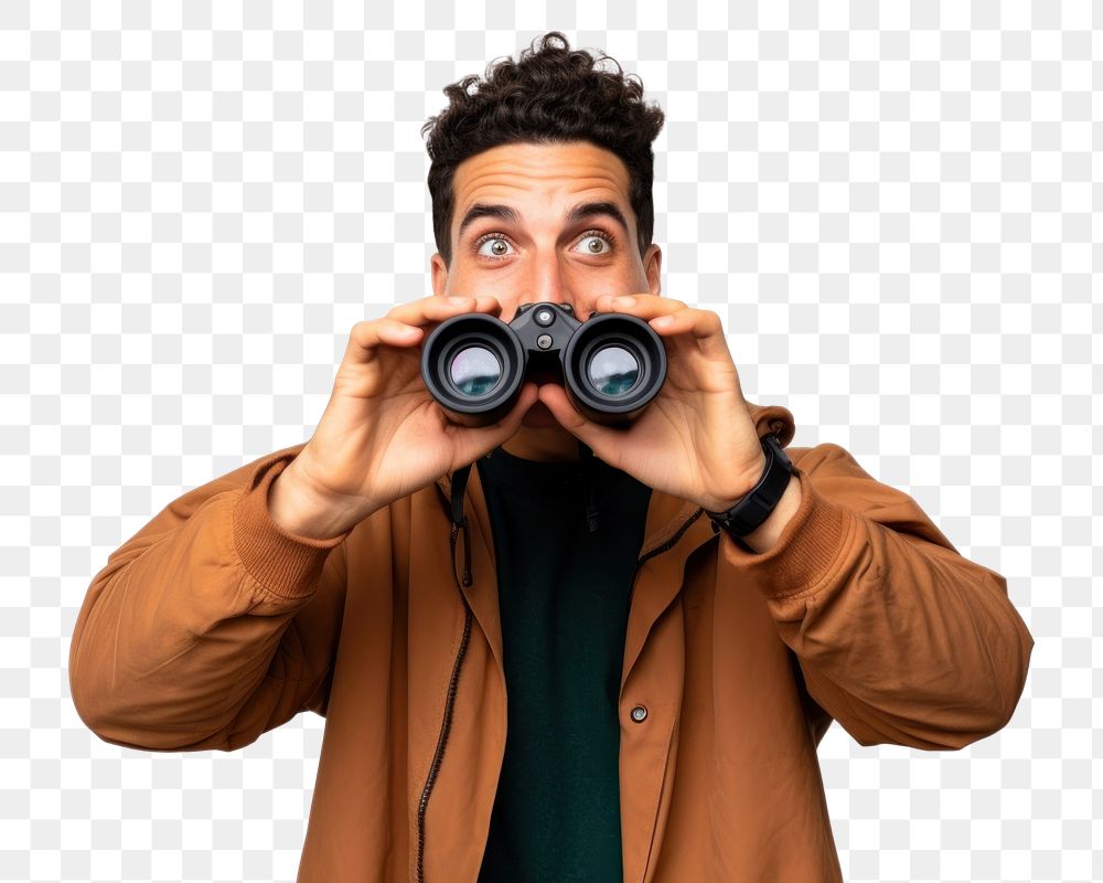 PNG Binoculars portrait holding camera. AI generated Image by rawpixel.