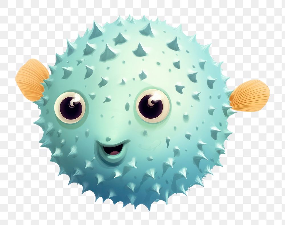 PNG Animal puffer fish white background. AI generated Image by rawpixel.
