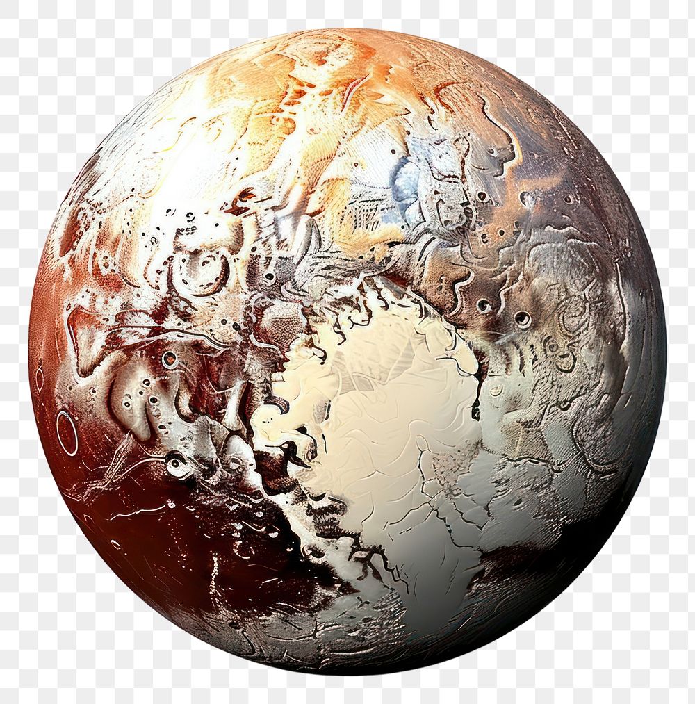 PNG  Pluto planet globe space. 