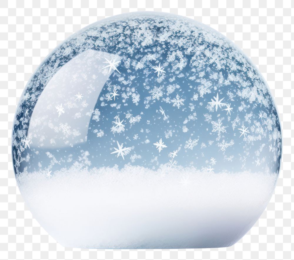 PNG  Winter snow sphere white background. AI generated Image by rawpixel.