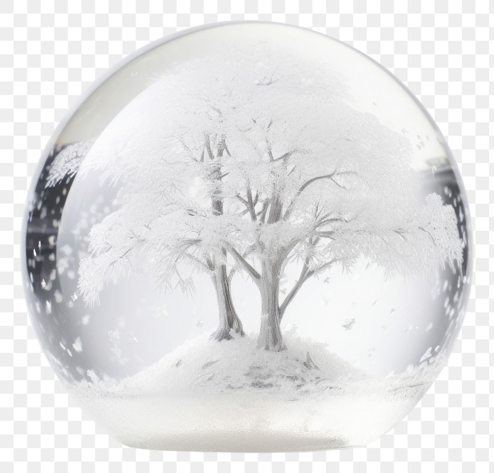 PNG  Winter sphere white snow. AI generated Image by rawpixel.