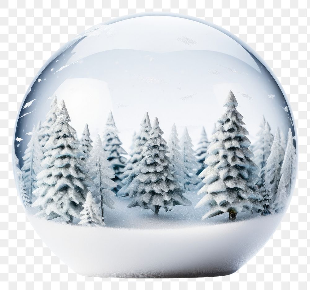 PNG  Winter sphere plant white. AI generated Image by rawpixel.