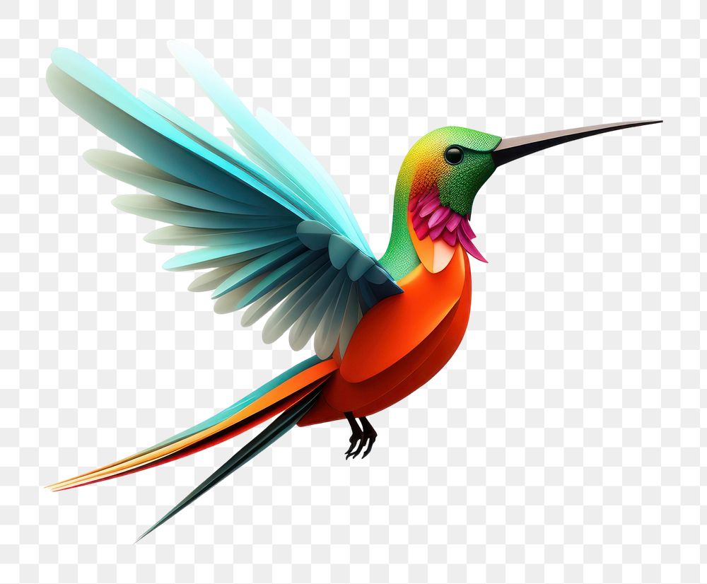 PNG Hummingbird animal flying beak. AI generated Image by rawpixel.
