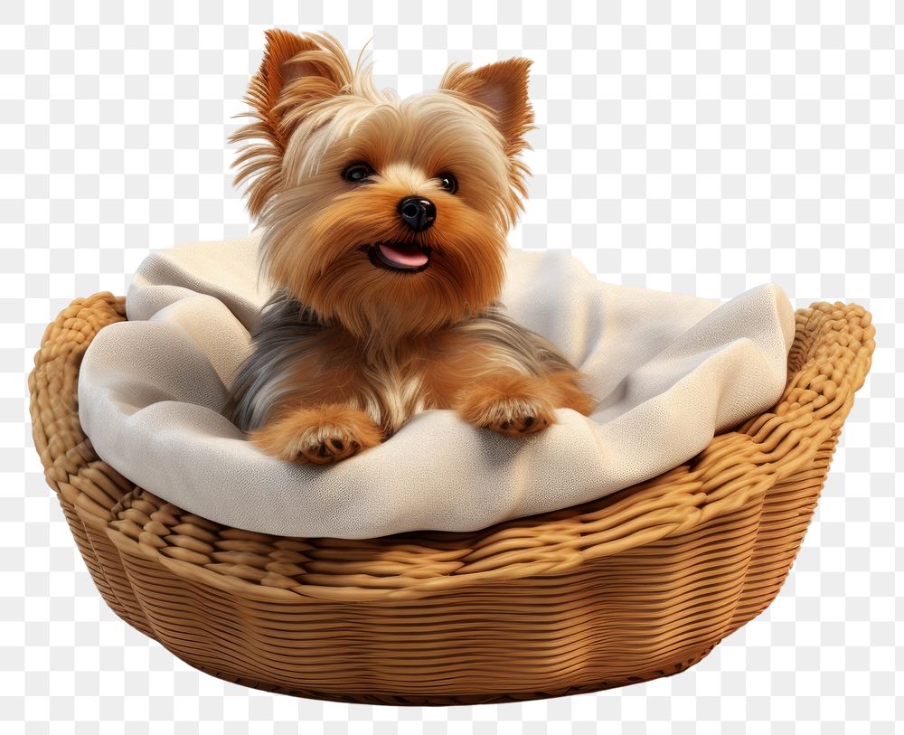 PNG Basket dog terrier mammal. AI generated Image by rawpixel.
