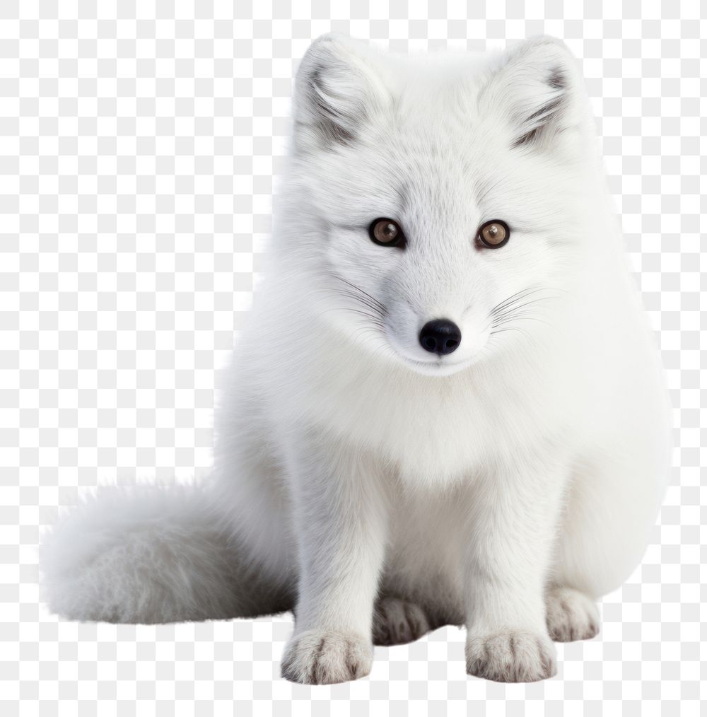 PNG Arctic fox haunting wildlife mammal animal. AI generated Image by rawpixel.