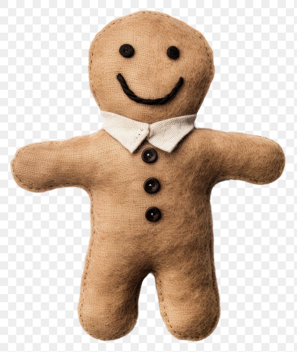 PNG Felted Ginger-man gingerbread cookie plush. 