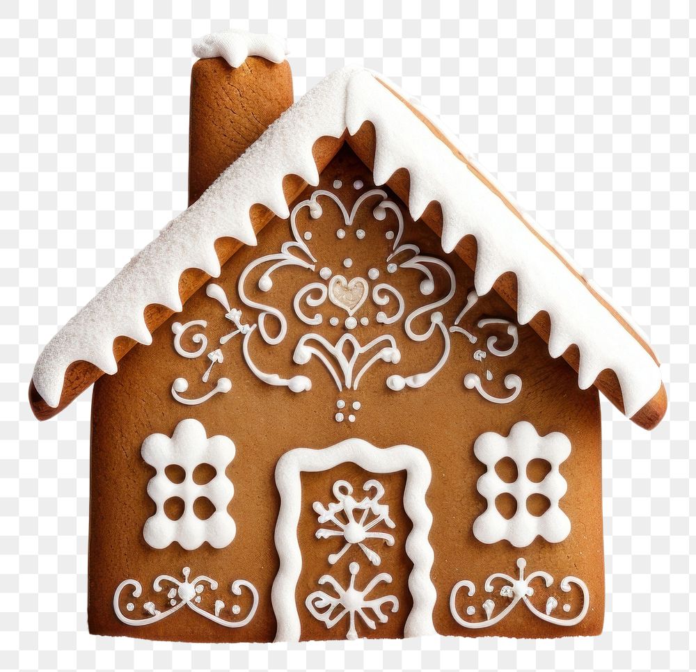 PNG Gingerbread house cookie confectionery architecture. AI generated Image by rawpixel.