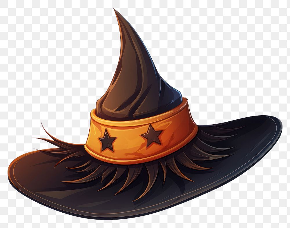PNG  Witch hat white background celebration. AI generated Image by rawpixel.