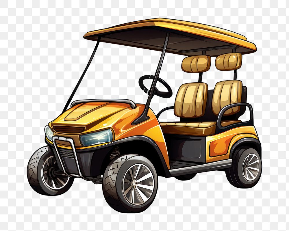 PNG Golf car vehicle cartoon wheel. AI generated Image by rawpixel.