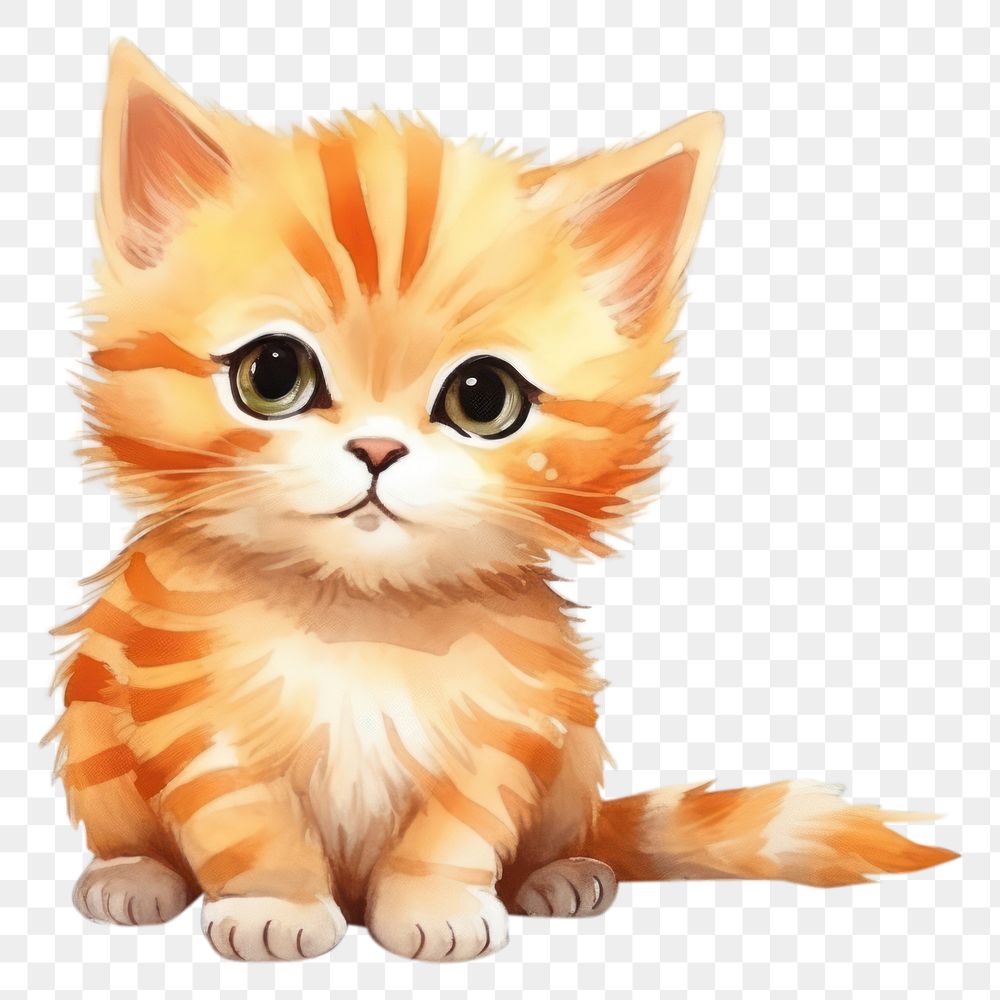 PNG Animal cartoon mammal kitten. AI generated Image by rawpixel.