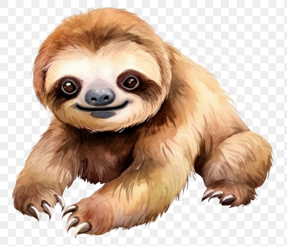 PNG Animal sloth wildlife cartoon. 