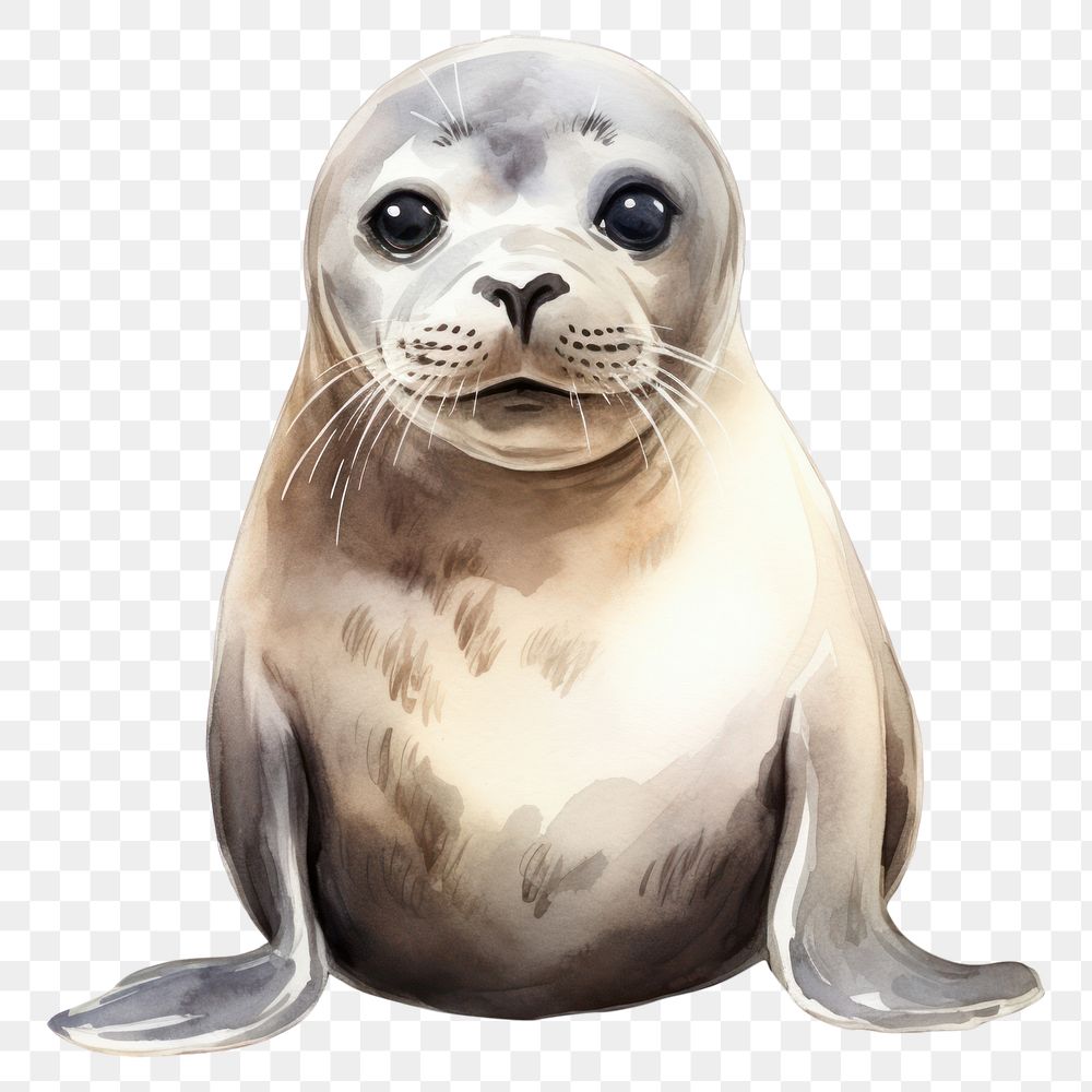 PNG Animal seal cartoon mammal. AI generated Image by rawpixel.