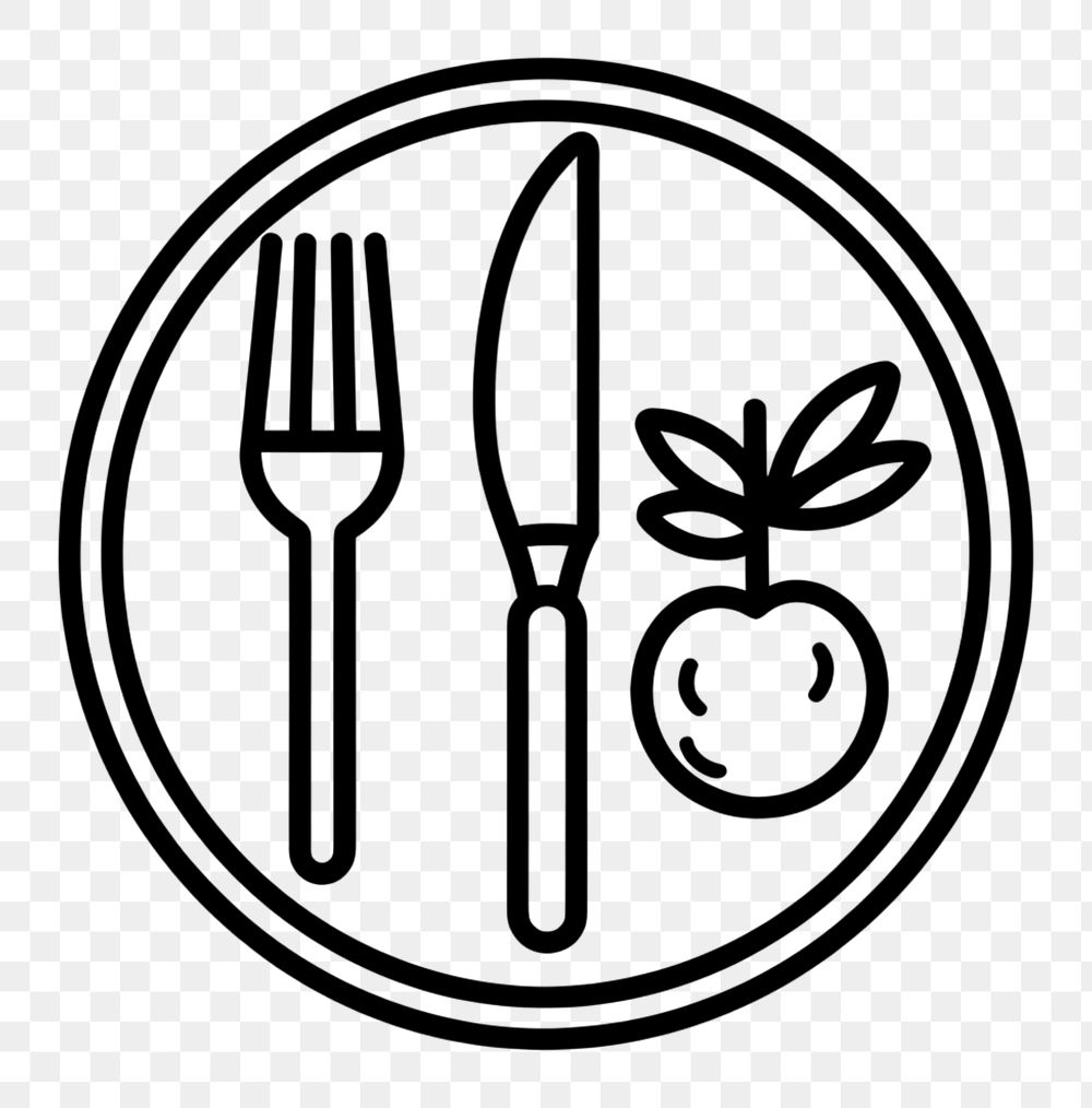 PNG Food diet icon fork silverware freshness. AI generated Image by rawpixel.