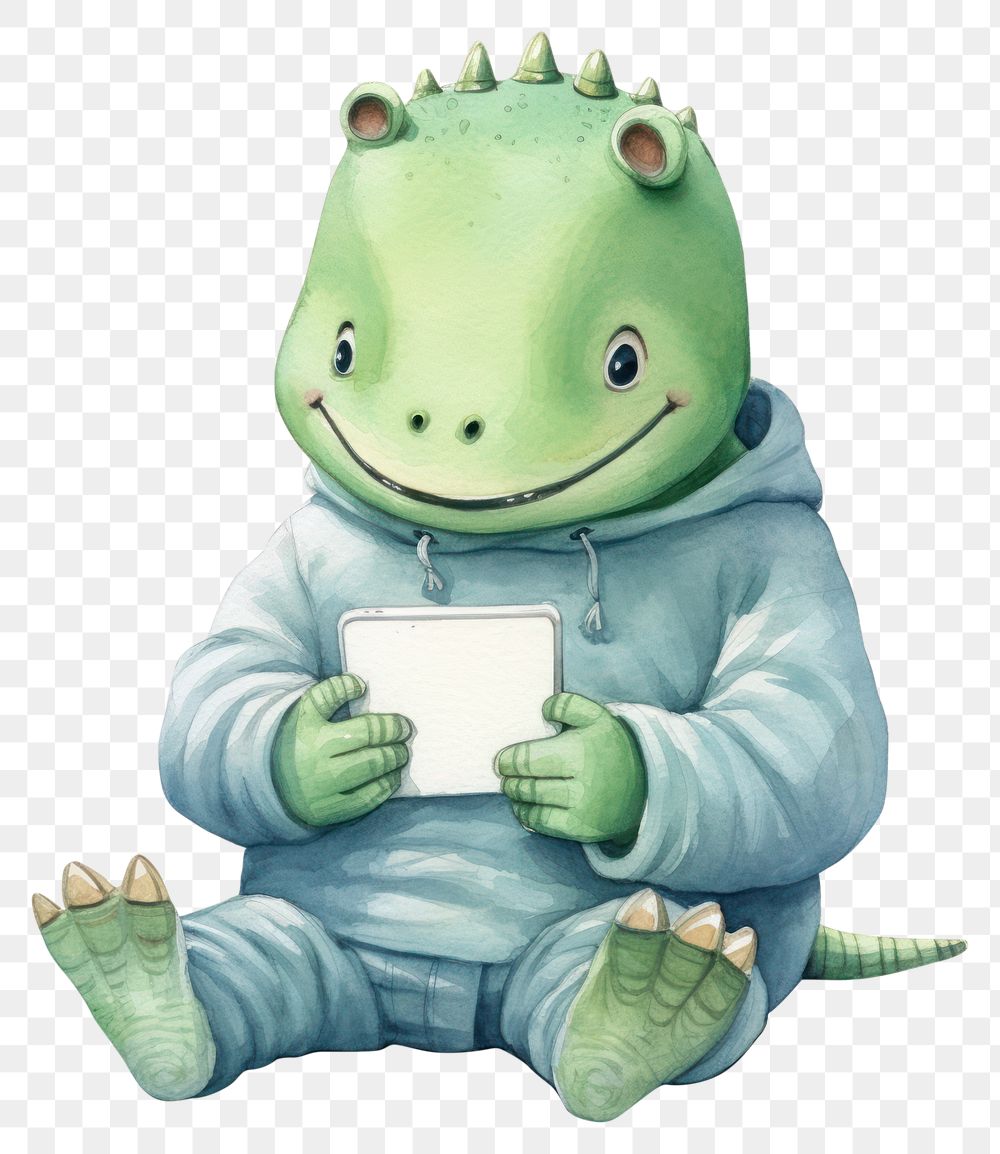 PNG Crocodile playing social media animal cute toy. AI generated Image by rawpixel.