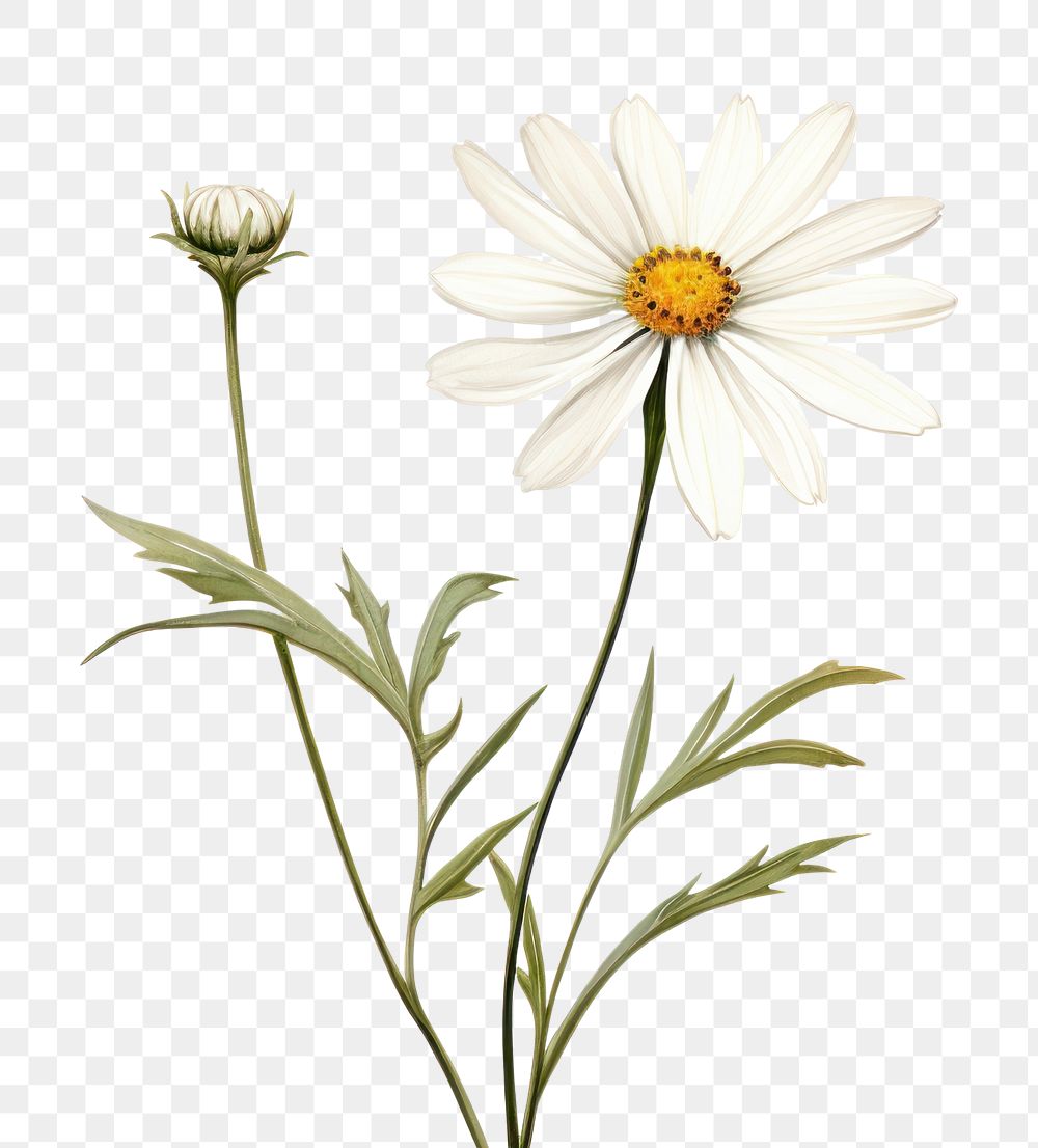 PNG A wildflower daisy plant white. 