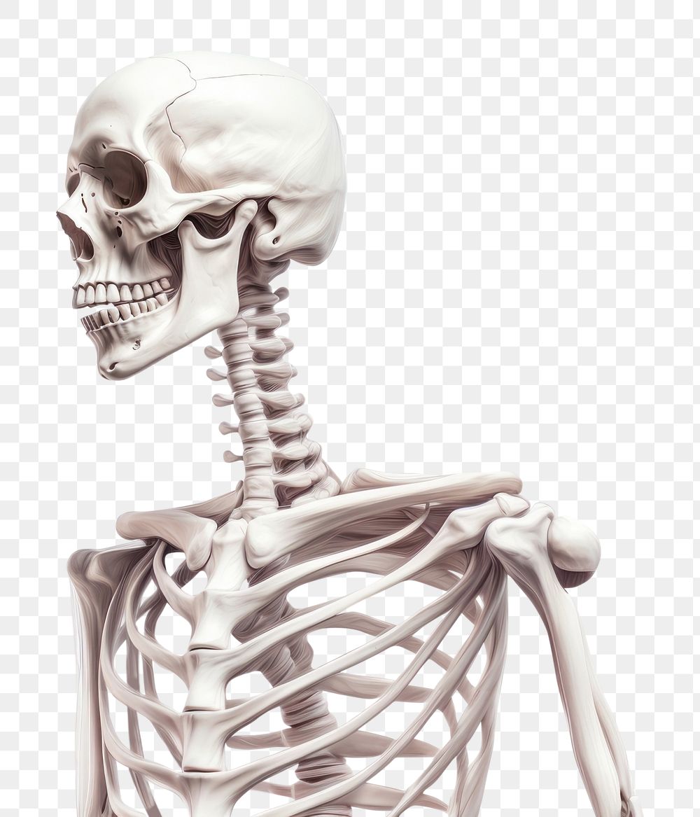 PNG Skeleton white background science anatomy. AI generated Image by rawpixel.