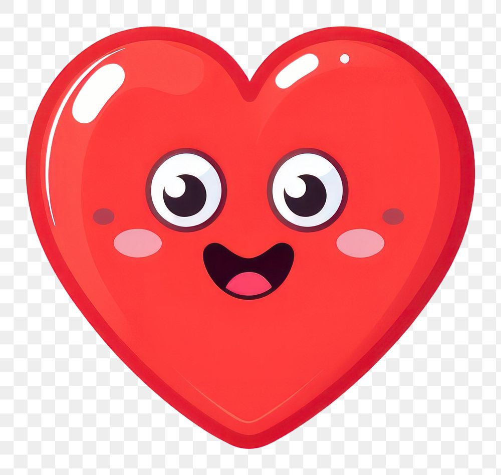 PNG Heart white background anthropomorphic creativity. AI generated Image by rawpixel.