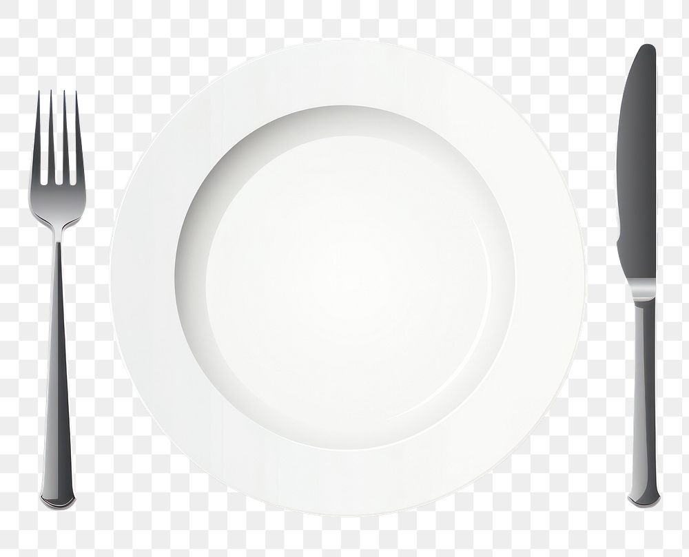PNG Plate cutlery dinner silver. AI generated Image by rawpixel.