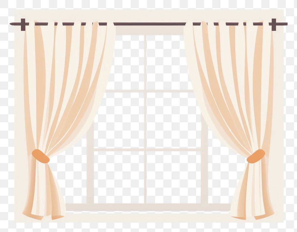 PNG Curtain window furniture white background. AI generated Image by rawpixel.