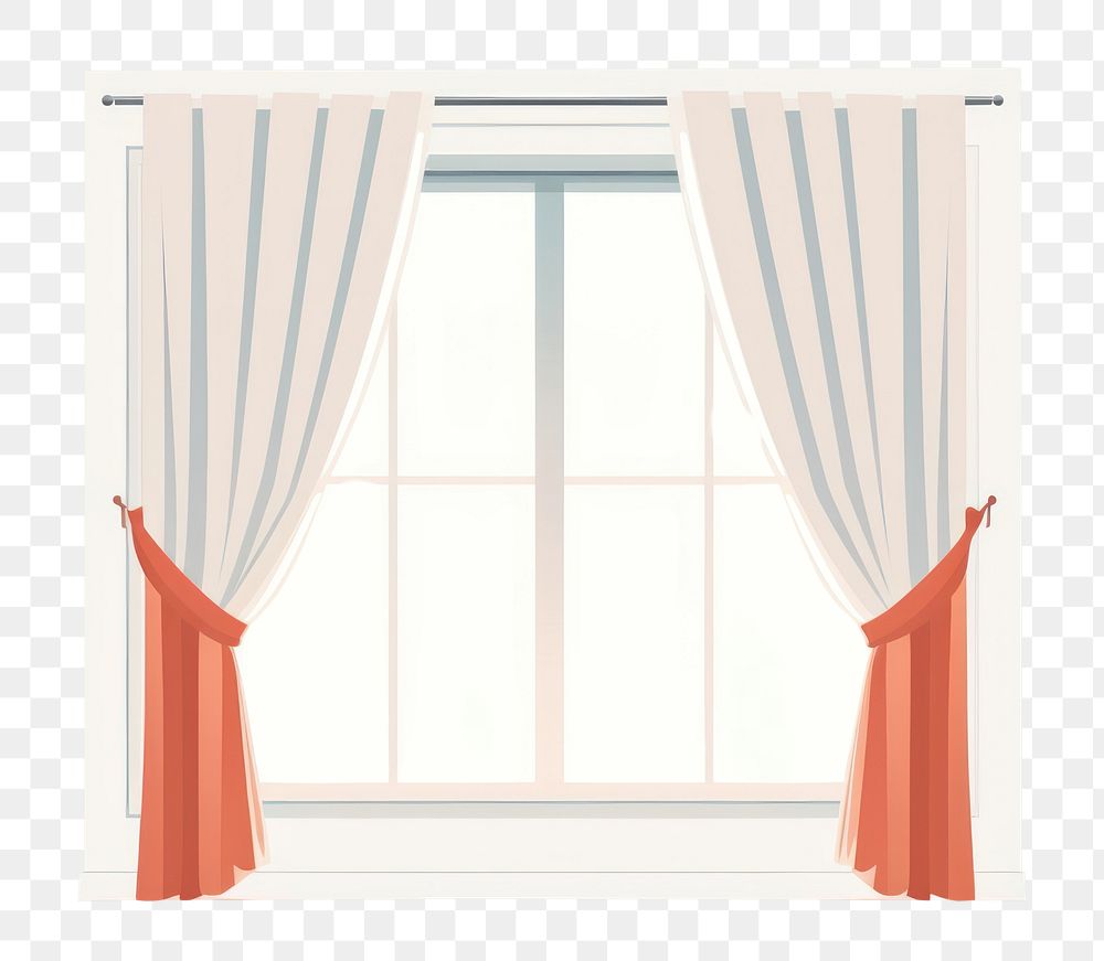 PNG Curtain window furniture white background. AI generated Image by rawpixel.